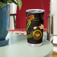 Marshall Islands Tumbler Cup Octopus Plumeria Polynesian Tattoo DT02 - Polynesian Pride