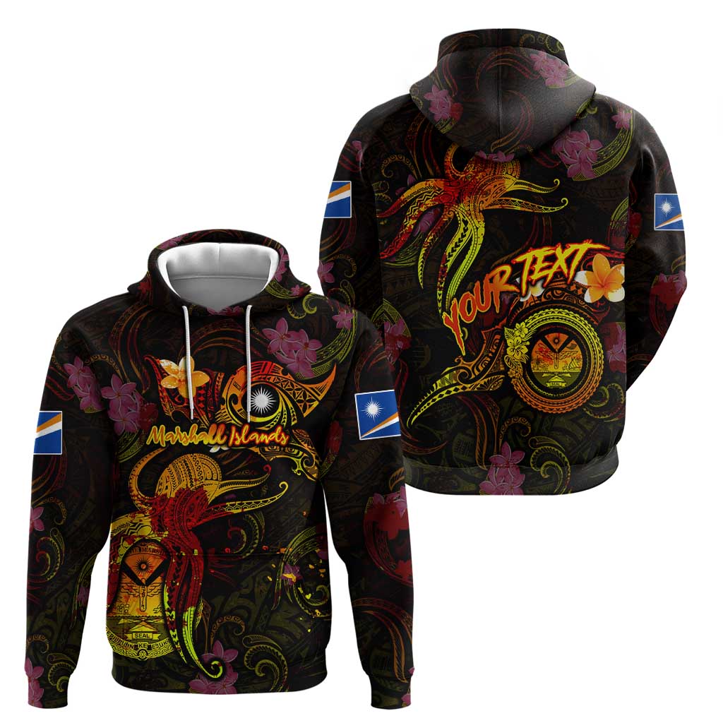 Marshall Islands Zip Hoodie Octopus Plumeria Polynesian Tattoo DT02 - Polynesian Pride