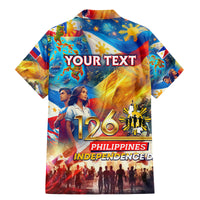 Custom The Philippines 126th Independence Anniversary Family Matching Mermaid Dress and Hawaiian Shirt Art Style