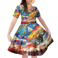 Custom The Philippines 126th Independence Anniversary Family Matching Tank Maxi Dress and Hawaiian Shirt Art Style