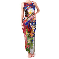 Personalized Philippines Independence Day Family Matching Tank Maxi Dress and Hawaiian Shirt Polynesia Filipinas Eagle Hibiscus