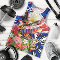 Personalized Philippines Independence Day Men Tank Top Polynesia Filipinas Eagle Hibiscus