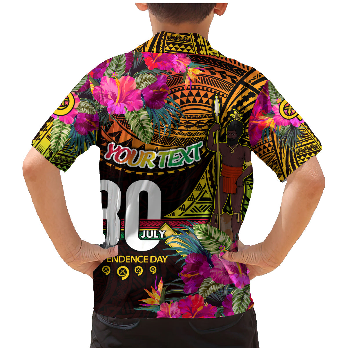 Personalised Vanuatu Independence Day 30 July Family Matching Mermaid Dress and Hawaiian Shirt Hibiscus Polynesian Pattern DT02 - Polynesian Pride