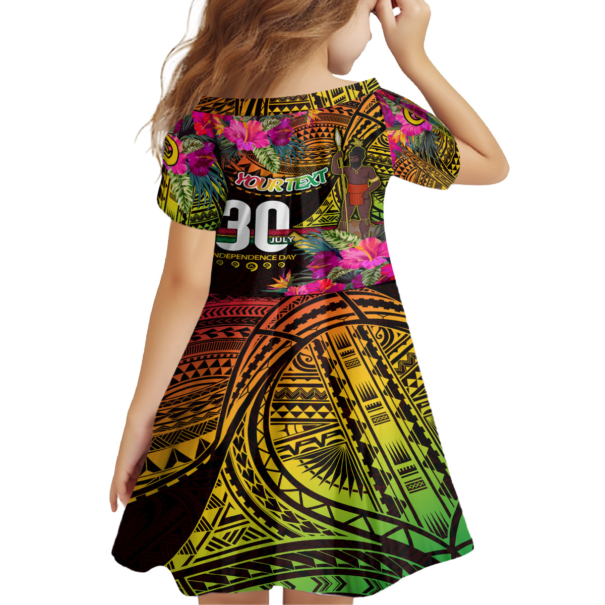 Personalised Vanuatu Independence Day 30 July Family Matching Tank Maxi Dress and Hawaiian Shirt Hibiscus Polynesian Pattern DT02 - Polynesian Pride