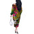 Personalised Vanuatu Independence Day 30 July Off The Shoulder Long Sleeve Dress Hibiscus Polynesian Pattern