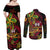 Custom Vanuatu 44th Independence Anniversary Couples Matching Off Shoulder Maxi Dress and Long Sleeve Button Shirt Flower Melanesian Namele Turtle