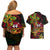 Custom Vanuatu 44th Independence Anniversary Couples Matching Off Shoulder Short Dress and Hawaiian Shirt Flower Melanesian Namele Turtle