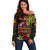 Custom Vanuatu 44th Independence Anniversary Off Shoulder Sweater Flower Melanesian Namele Turtle