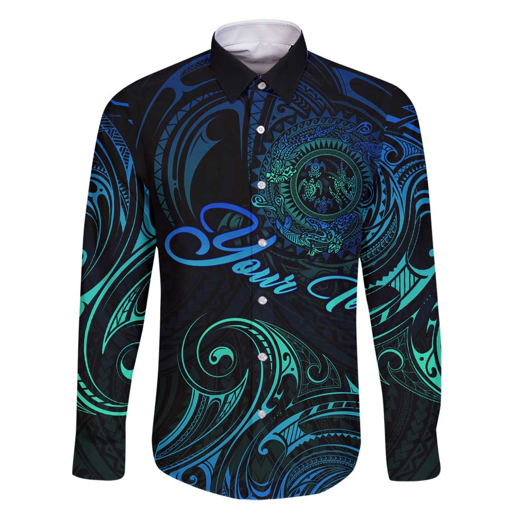 Sea Animal Polynesia Family Matching Long Sleeve Bodycon Dress and Hawaiian Shirt Polynesian Pattern