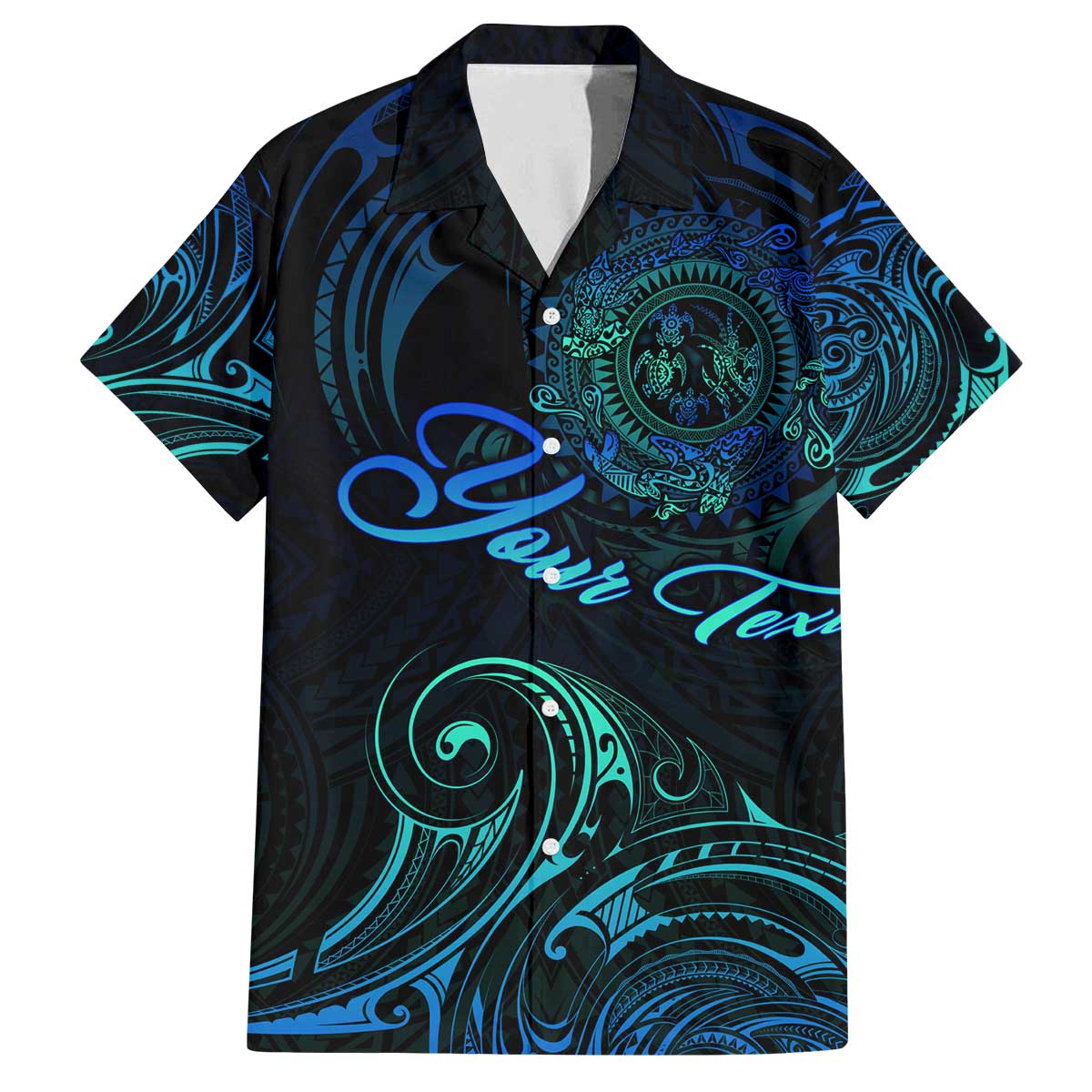 Sea Animal Polynesia Family Matching Off Shoulder Short Dress and Hawaiian Shirt Polynesian Pattern