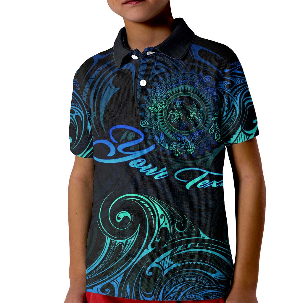 Sea Animal Polynesia Kid Polo Shirt Polynesian Pattern DT02 Kid Black - Polynesian Pride