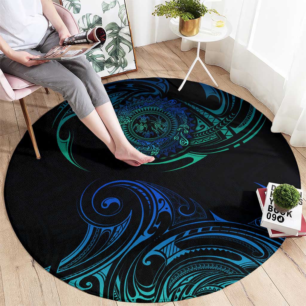 Sea Animal Polynesia Round Carpet Polynesian Pattern DT02 - Polynesian Pride