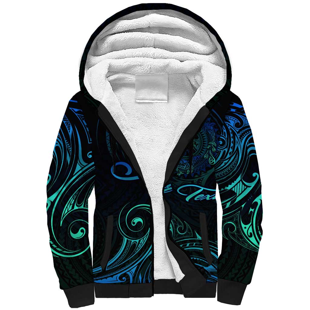 Sea Animal Polynesia Sherpa Hoodie Polynesian Pattern