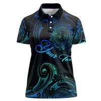 Sea Animal Polynesia Women Polo Shirt Polynesian Pattern