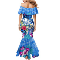 Aloha Hawaii Family Matching Mermaid Dress and Hawaiian Shirt Dolphins and Fish Hook Hibiscus DT02 - Polynesian Pride