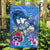 Aloha Hawaii Garden Flag Dolphins and Fish Hook Hibiscus