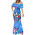 Aloha Hawaii Mermaid Dress Dolphins and Fish Hook Hibiscus