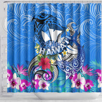 Aloha Hawaii Shower Curtain Dolphins and Fish Hook Hibiscus DT02 - Polynesian Pride