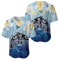 Mother And Baby Dolphins Baseball Jersey Hawaii Hibiscus DT02 - Polynesian Pride