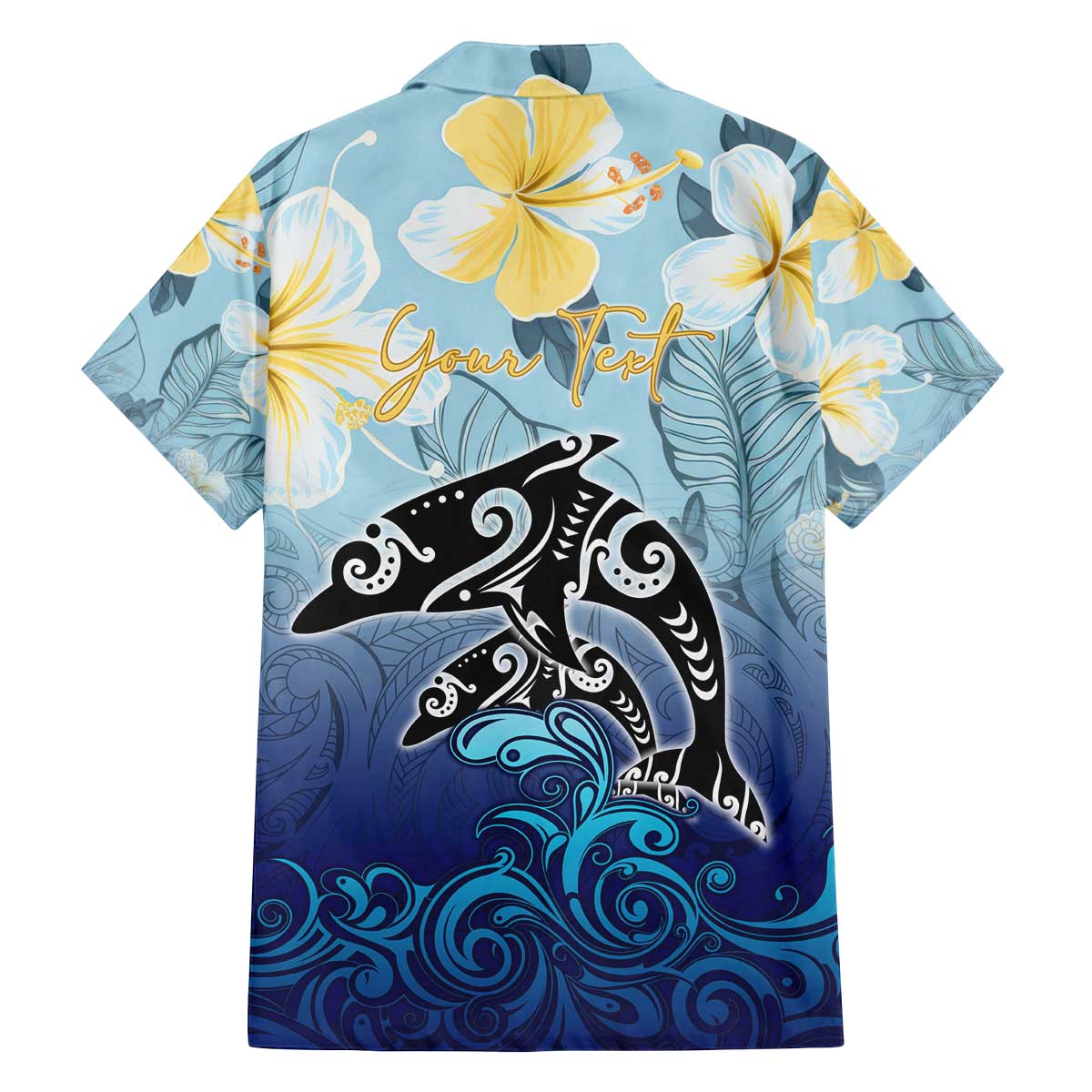 Mother And Baby Dolphins Family Matching Off The Shoulder Long Sleeve Dress and Hawaiian Shirt Hawaii Hibiscus