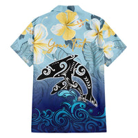 Mother And Baby Dolphins Family Matching Summer Maxi Dress and Hawaiian Shirt Hawaii Hibiscus DT02 - Polynesian Pride