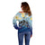 Mother And Baby Dolphins Off Shoulder Sweater Hawaii Hibiscus