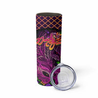 Happy Mardi Gras Skinny Tumbler Mask Feather Colorfull DT02 - Polynesian Pride