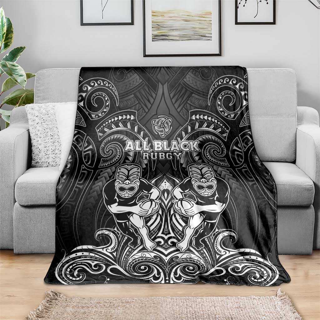 All Black Blanket New Zealand Rugby Mascot Maori