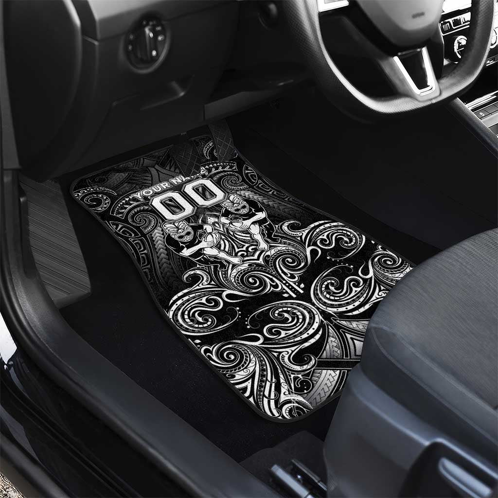 All Black Car Mats New Zealand Rugby Mascot Maori