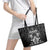 All Black Leather Tote Bag New Zealand Rugby Mascot Maori