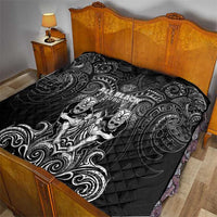 All Black Quilt New Zealand Rugby Mascot Maori DT02 - Polynesian Pride