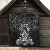 All Black Quilt New Zealand Rugby Mascot Maori DT02 - Polynesian Pride