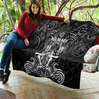 All Black Quilt New Zealand Rugby Mascot Maori DT02 - Polynesian Pride