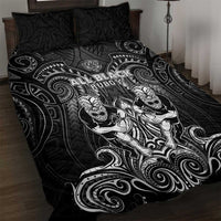 All Black Quilt Bed Set New Zealand Rugby Mascot Maori DT02 Black - Polynesian Pride