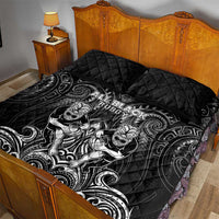 All Black Quilt Bed Set New Zealand Rugby Mascot Maori DT02 - Polynesian Pride