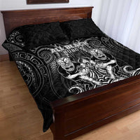 All Black Quilt Bed Set New Zealand Rugby Mascot Maori DT02 - Polynesian Pride