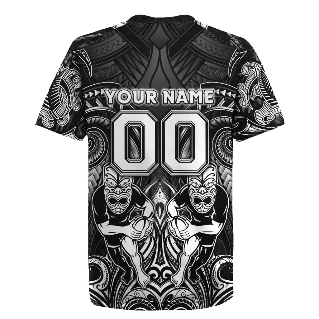 Personalized All Black Rugby Jersey New Zealand Rugby Mascot Maori