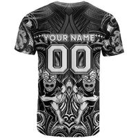 Personalized All Black T Shirt New Zealand Rugby Mascot Maori