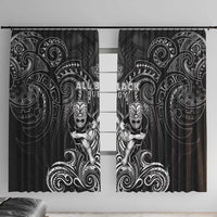 All Black Window Curtain New Zealand Rugby Mascot Maori
