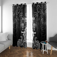 All Black Window Curtain New Zealand Rugby Mascot Maori