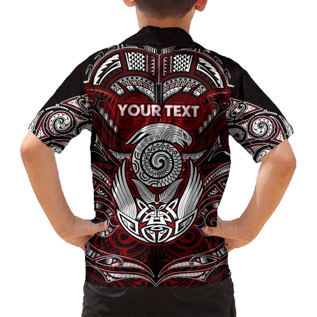 Personalized New Zealand Aotearoa Rugby Family Matching Long Sleeve Bodycon Dress and Hawaiian Shirt Maori Fern Tattoo Art DT02 - Polynesian Pride