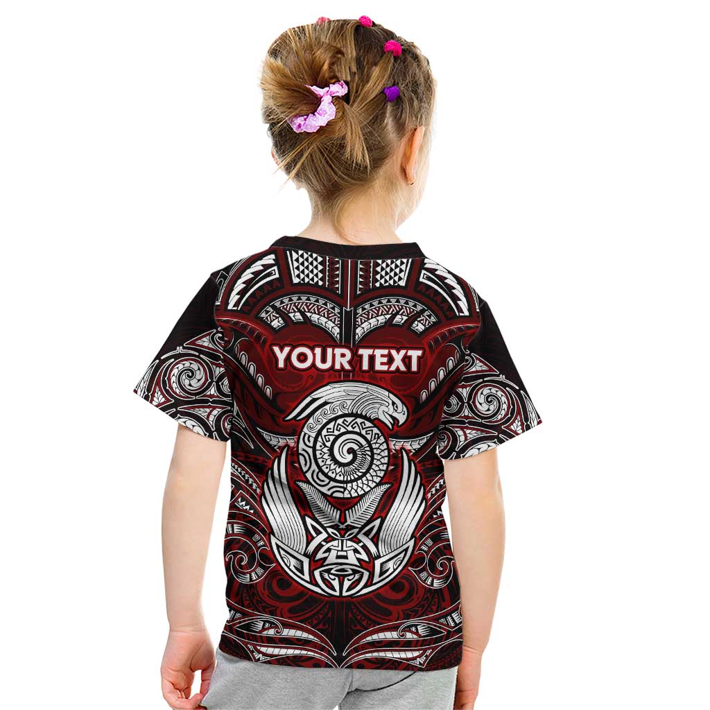 Personalized New Zealand Aotearoa Rugby Kid T Shirt Maori Fern Tattoo Art DT02 - Polynesian Pride