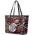 New Zealand Aotearoa Rugby Leather Tote Bag Maori Fern Tattoo Art
