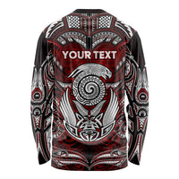 Personalized New Zealand Aotearoa Rugby Long Sleeve Shirt Maori Fern Tattoo Art DT02 - Polynesian Pride