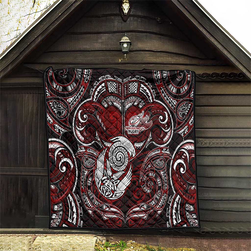 New Zealand Aotearoa Rugby Quilt Maori Fern Tattoo Art DT02 - Polynesian Pride