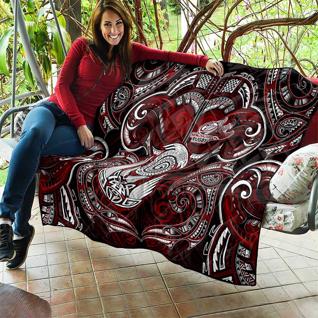 New Zealand Aotearoa Rugby Quilt Maori Fern Tattoo Art DT02 - Polynesian Pride