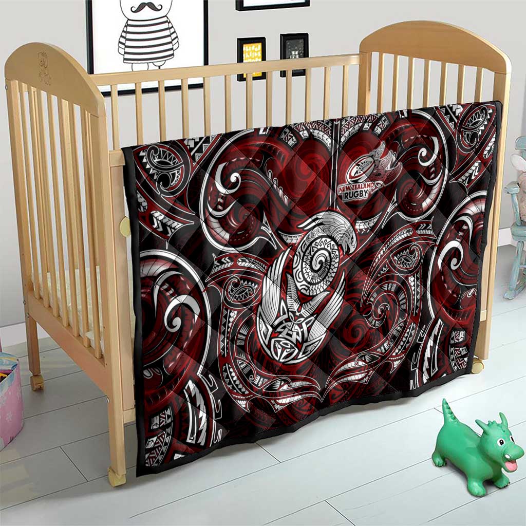 New Zealand Aotearoa Rugby Quilt Maori Fern Tattoo Art DT02 - Polynesian Pride