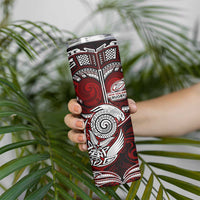 New Zealand Aotearoa Rugby Skinny Tumbler Maori Fern Tattoo Art DT02 - Polynesian Pride