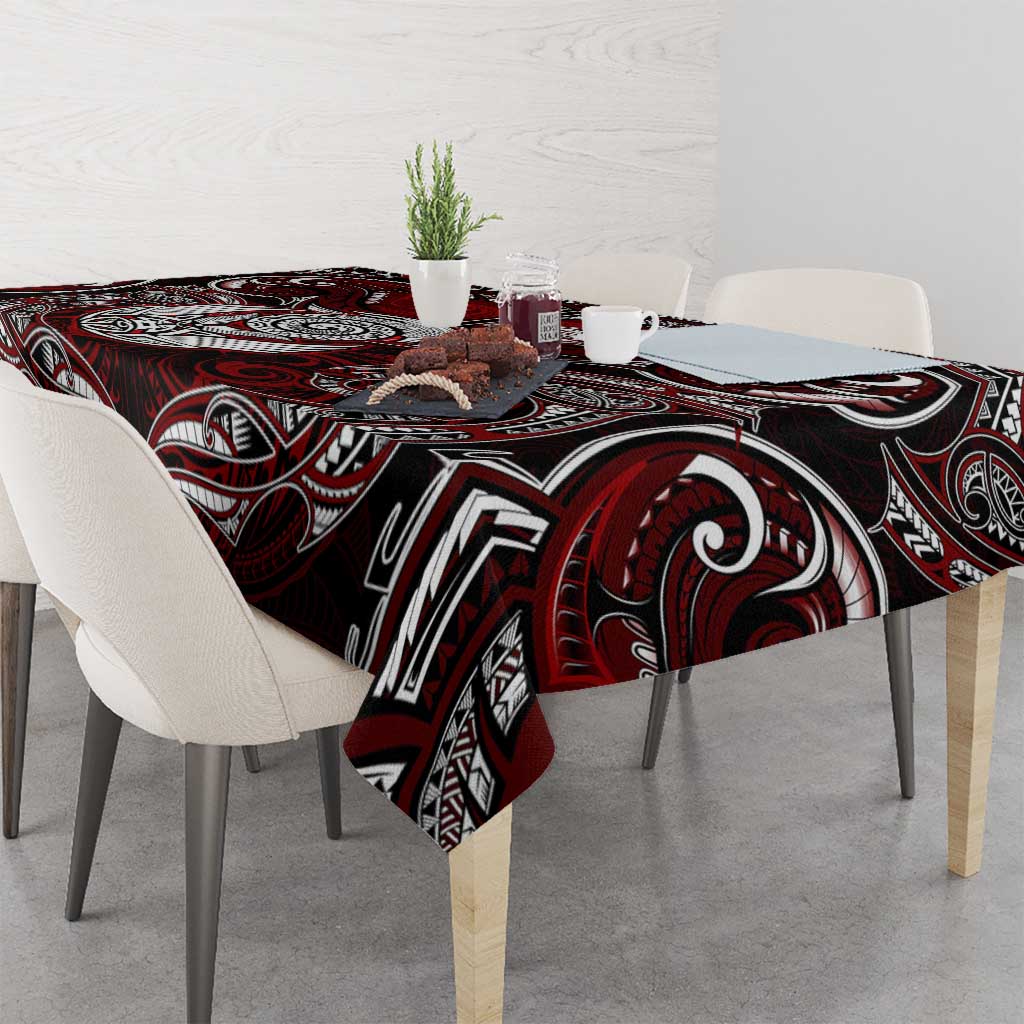 New Zealand Aotearoa Rugby Tablecloth Maori Fern Tattoo Art DT02 - Polynesian Pride