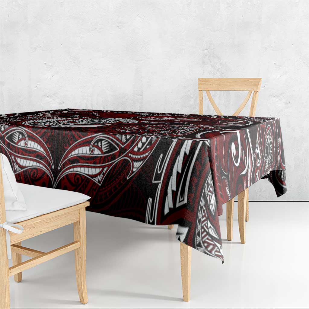 New Zealand Aotearoa Rugby Tablecloth Maori Fern Tattoo Art DT02 - Polynesian Pride